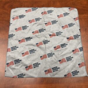 A picture of a 16 inch by 16 inch microfiber cleaning cloth for firearms